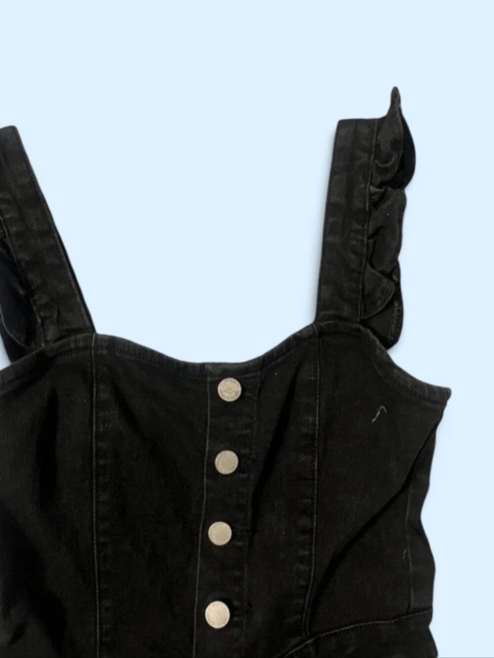 Button-Front One-Piece Jumpsuit - Picture 3 of 5